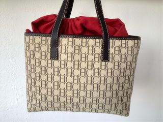 Bolso Carolina Herrera Beige y Marrón