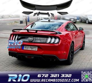 ALERON SPOILER FORD MUSTANG 15-19 LOOK GT500 NEGRO BRILLO
