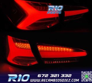 PILOTOS FORD FOCUS MK4 18-21 LED DINAMICO ROJO AHUMADO