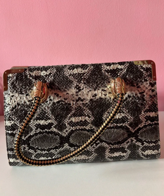 Bolso grande estampado serpiente