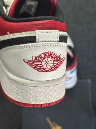 Nike Jordan 1 Low Bianco Rosso Tg 40