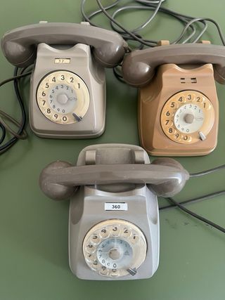 Telefoni vintage funzionanti marrone/grigio