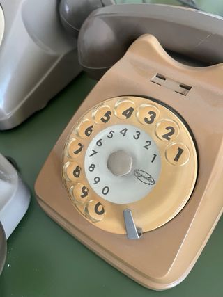 Telefoni vintage funzionanti marrone/grigio