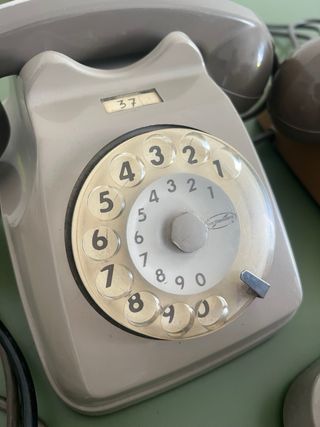 Telefoni vintage funzionanti marrone/grigio