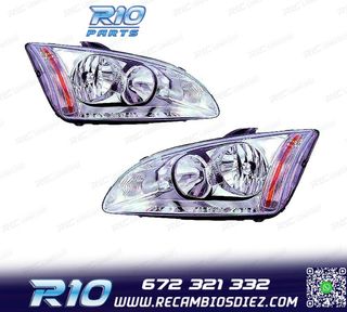 FAROS PARA FORD FOCUS II 04-08 FONDO CROMO