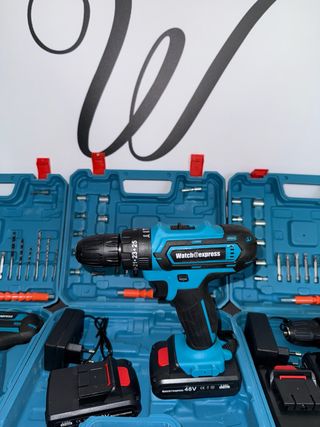 Trapano Watch&express blu con valigia e accessori