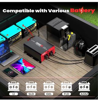 Inverter convertitore di potenza 3000w