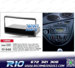 MARCO NEGRO RADIO 1-DIN PARA FORD FIESTA FOCUS GALAXY MONDEO