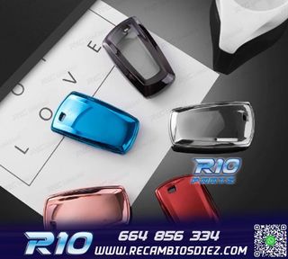 FUNDA CARCASA LLAVE BMW CUADRADA CROMO