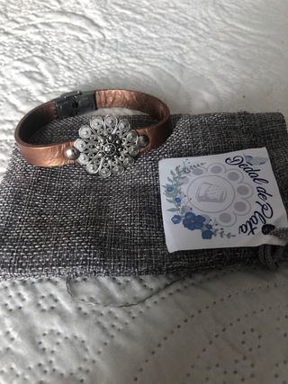 Pulsera Botón Charro Plata. 