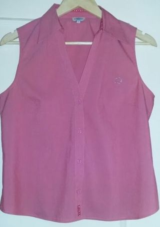Blusa sin mangas rosa
