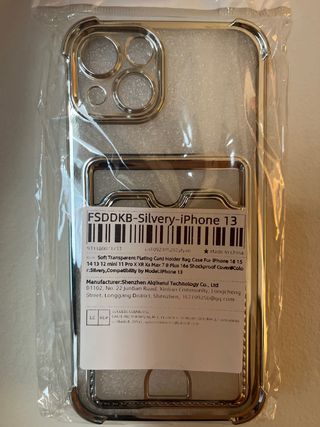 Custodia in argento trasparente per iPhone 13