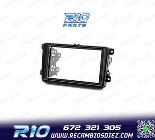 MARCO NEGRO RADIO 2-DIN PARA SEAT ALTEA LEON TOLEDO SKODA FA