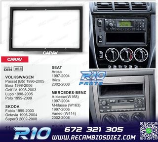 MARCO NEGRO RADIO 2-DIN PARA MERCEDES VOLKSWAGEN VW SKODA SE