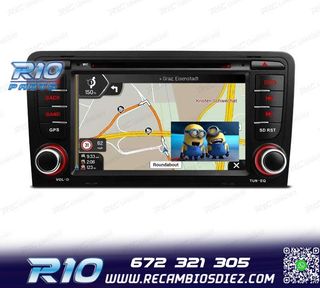 RADIO GPS ANDROID 12 AUDI A3 8P 8PA USB GPS TACTIL HD OCTA-C