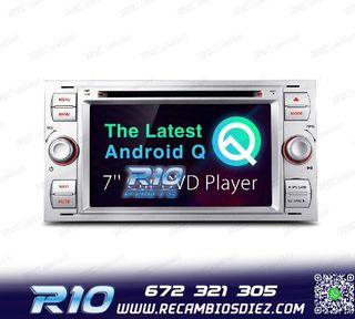 RADIO GPS ANDROID 12 PARA FORD FOCUS C-MAX FIESTA GALAXY KUG