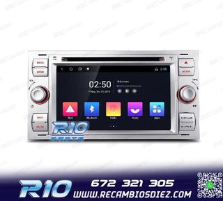 RADIO GPS ANDROID 12 PARA FORD FOCUS C-MAX FIESTA GALAXY KUG
