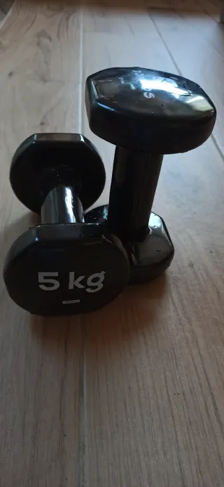 Mancuernas de vinilo 5 kg DOMYOS (Par)