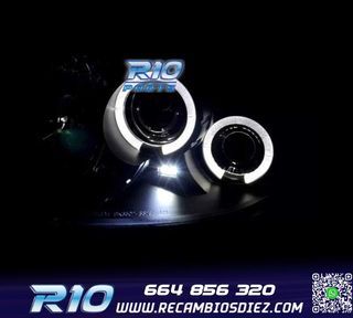 FAROS RENAULT CLIO 98-01 OJOS ANGEL FONDO NEGRO