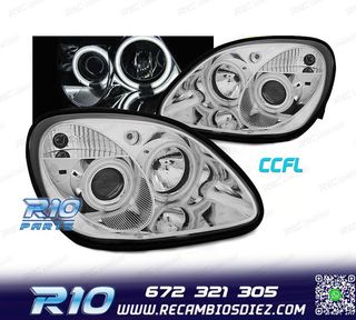 FAROS PARA MERCEDES CLASE SLK R170 96-04 OJOS ANGEL CCFL FON