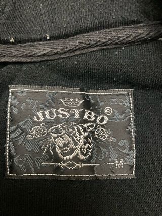 Sudadera con cremallera azul y negra