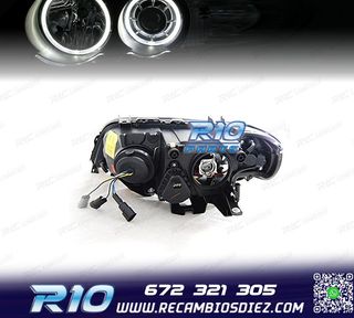 FAROS PARA BMW X5 E53 99-03 OJOS ANGEL LED FONDO NEGRO