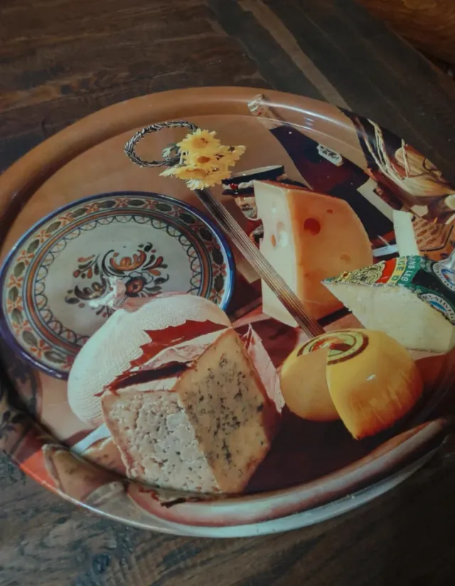 Bandeja Vintage Bodegón latón.