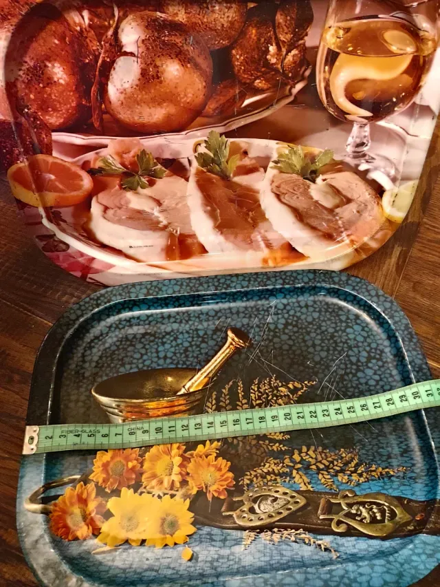 Bandeja Vintage Bodegón latón.