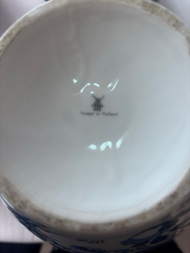 Jarrón de porcelana azul y blanco