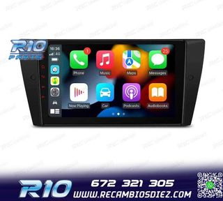 RADIO GPS ANDROID 14 PARA BMW E90 E91 E92 E93 PANTALLA 9" TA