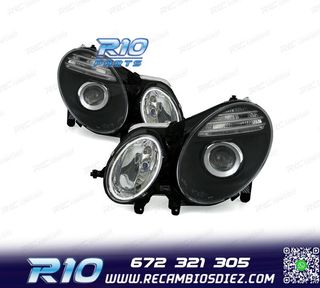 FAROS PARA MERCEDES CLASE E W211 06-09 FONDO NEGRO