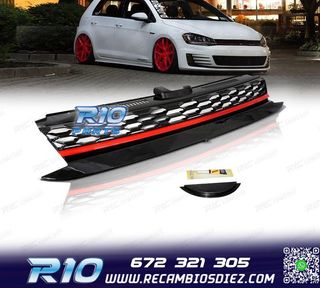 PARRILLA VOLKSWAGEN VW GOLF 7.5 17-20 LOOK R NEGRO ROJO
