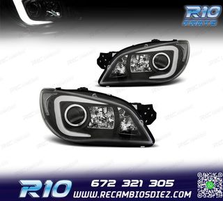 FAROS PARA SUBARU IMPREZA 05-08 TUBE LIGHT FONDO NEGRO