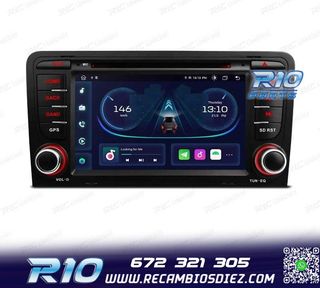 RADIO GPS ANDROID 12 AUDI A3 8P 8PA USB GPS TACTIL HD OCTA-C