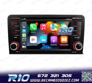 RADIO GPS ANDROID 12 AUDI A3 8P 8PA USB GPS TACTIL HD OCTA-C
