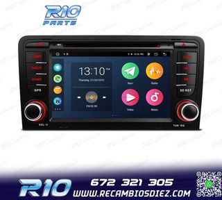 RADIO GPS ANDROID 12 AUDI A3 8P 8PA USB GPS TACTIL HD OCTA-C