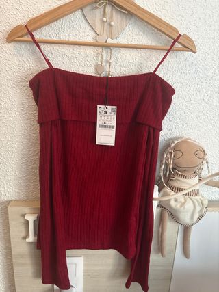 Jersey Zara Rojo Talla S