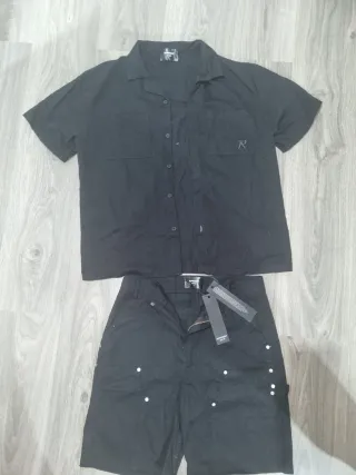 Conjunto Represent Negro Camisa y Pantalón Corto