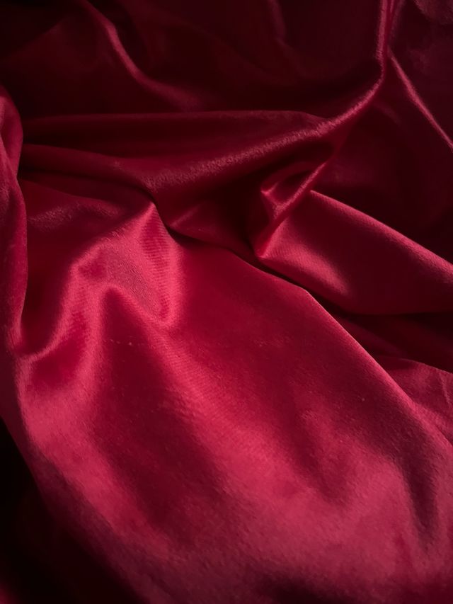 Tessuto velluto rosso