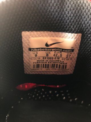 Zapatillas Nike Negras y Rojas