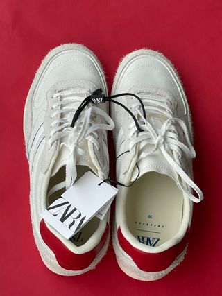 Zapatillas Zara Blancas y Rojas Talla 39