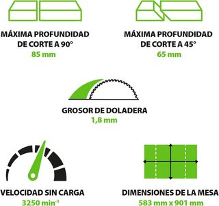Evolution Power Tools Sierra de mesa multimaterial