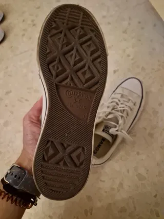 Converse plataforma bajas blancas