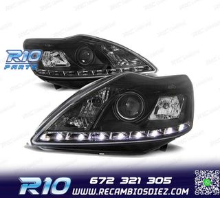 FAROS DAYLIGHT PARA FORD FOCUS II RESTILING 08-10 CROMADOS R