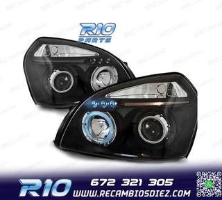 FAROS PARA HYUNDAI TUCSON 04-10 OJOS ANGEL NEGROS