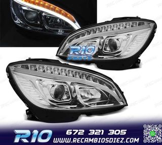 FAROS LED TUBE LIGHT DINAMICO PARA MERCEDES W204 07-10 CROMA