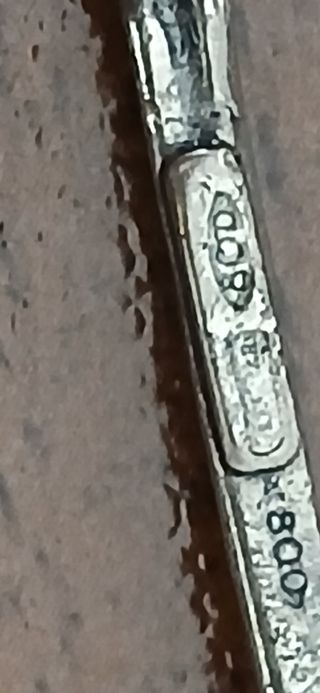 Cucchiaino argento 800 traforato floreale vintage