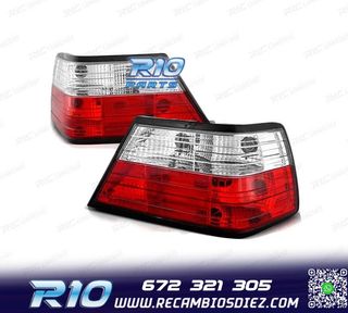 PILOTOS PARA MERCEDES W124 85-95 ROJO BLANCO LOOK LEXUS
