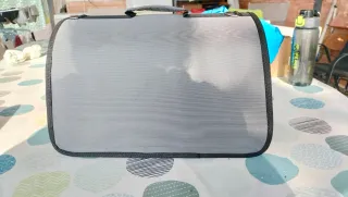 Transportín para perro gris