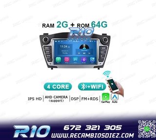 RADIO GPS ANDROID 14 PARA HYUNDAI IX35 09-15 64GB